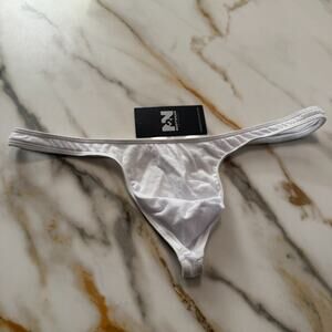 NEW N2N Bodywear Mens Cotton Micro Thong Color White Size Large